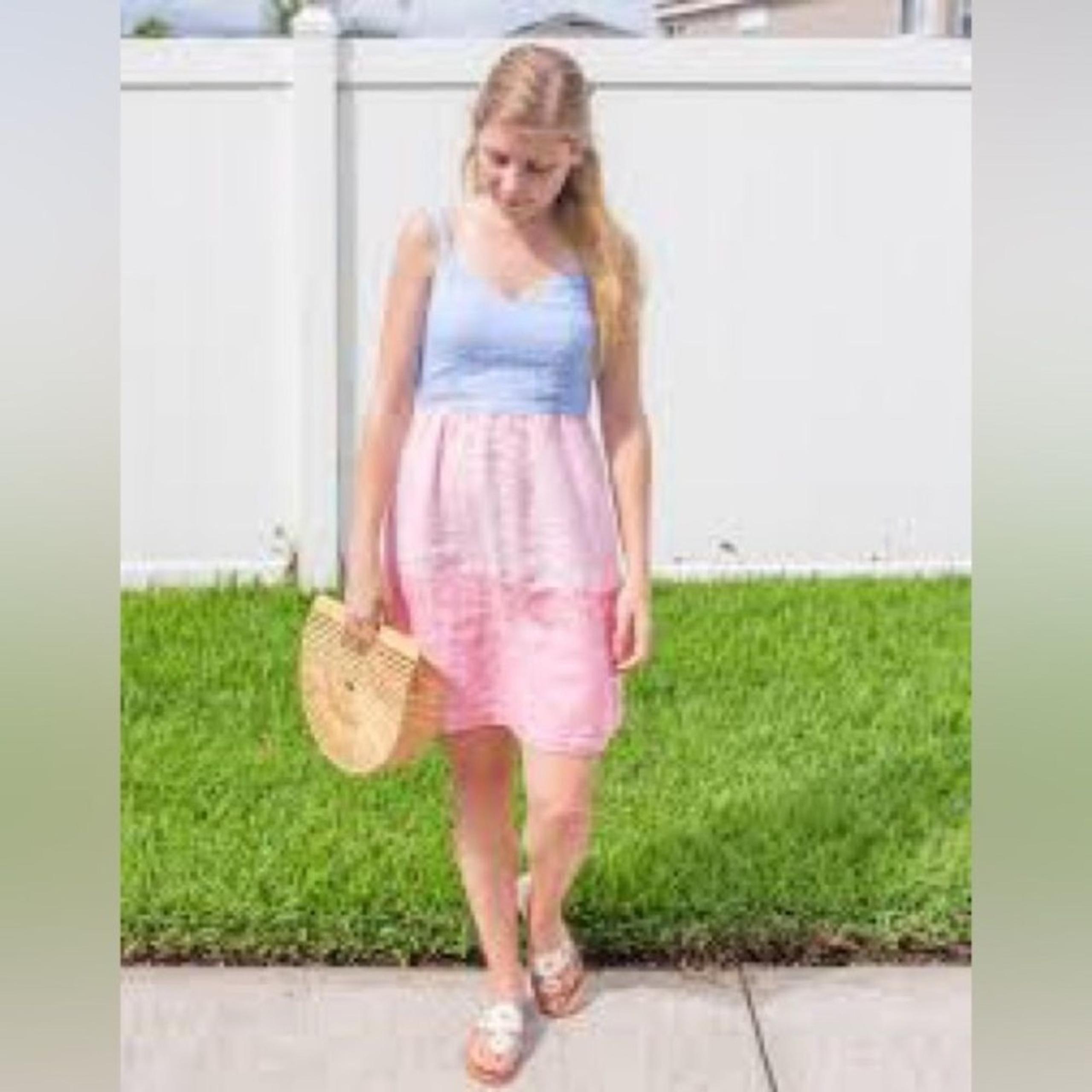 Cynthia Rowley Pastel Blue and Pink Mini Dress NWOT