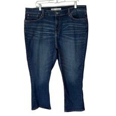 Signature Levi Strauss Womens Cropped Jeans Mid Rise Capri Size 20