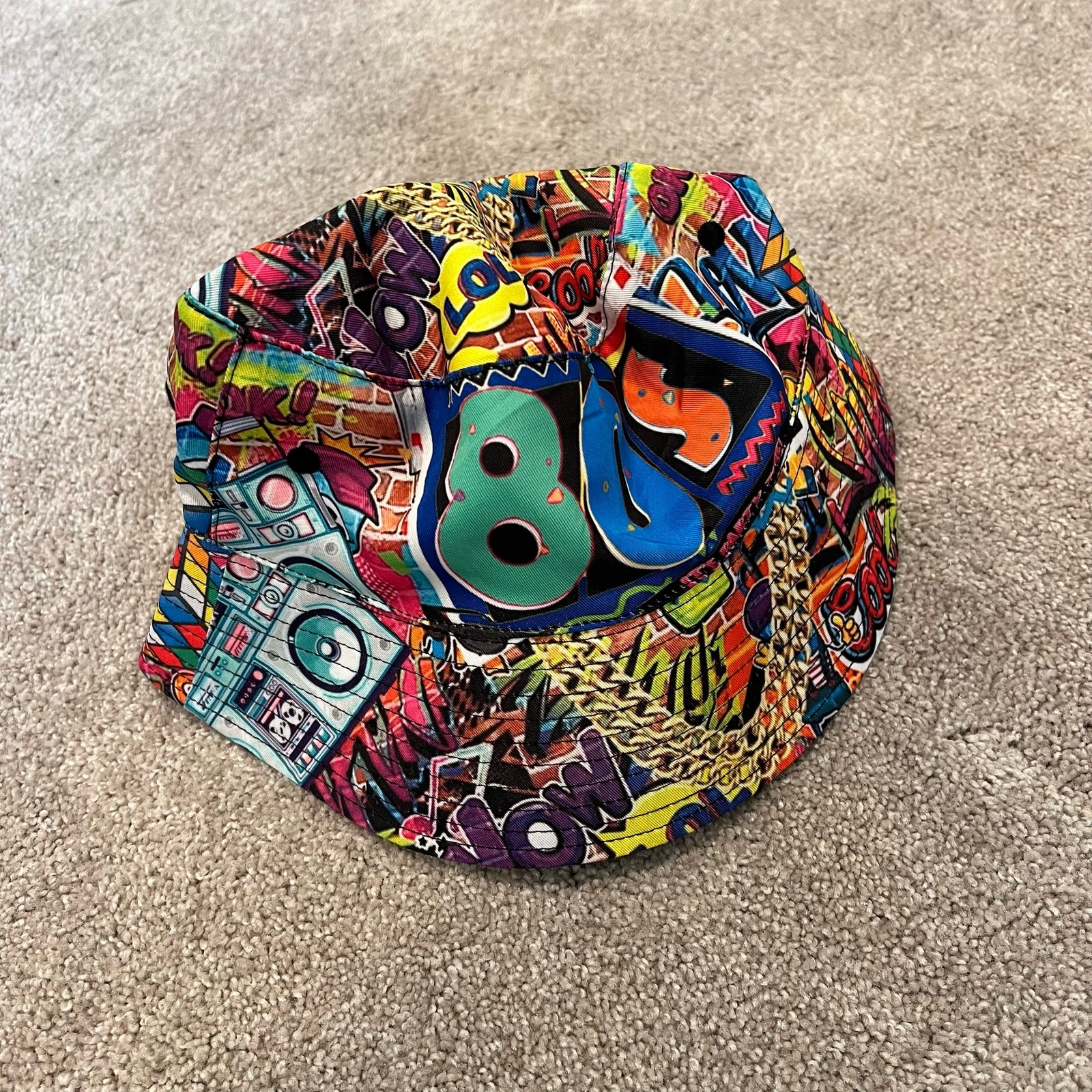80s Retro Vintage Multicolor Bucket Hat