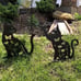 NEW 2 Pack of Metal Cat Garden Decor,15 Large Size Cat Decorative Garden Stakes