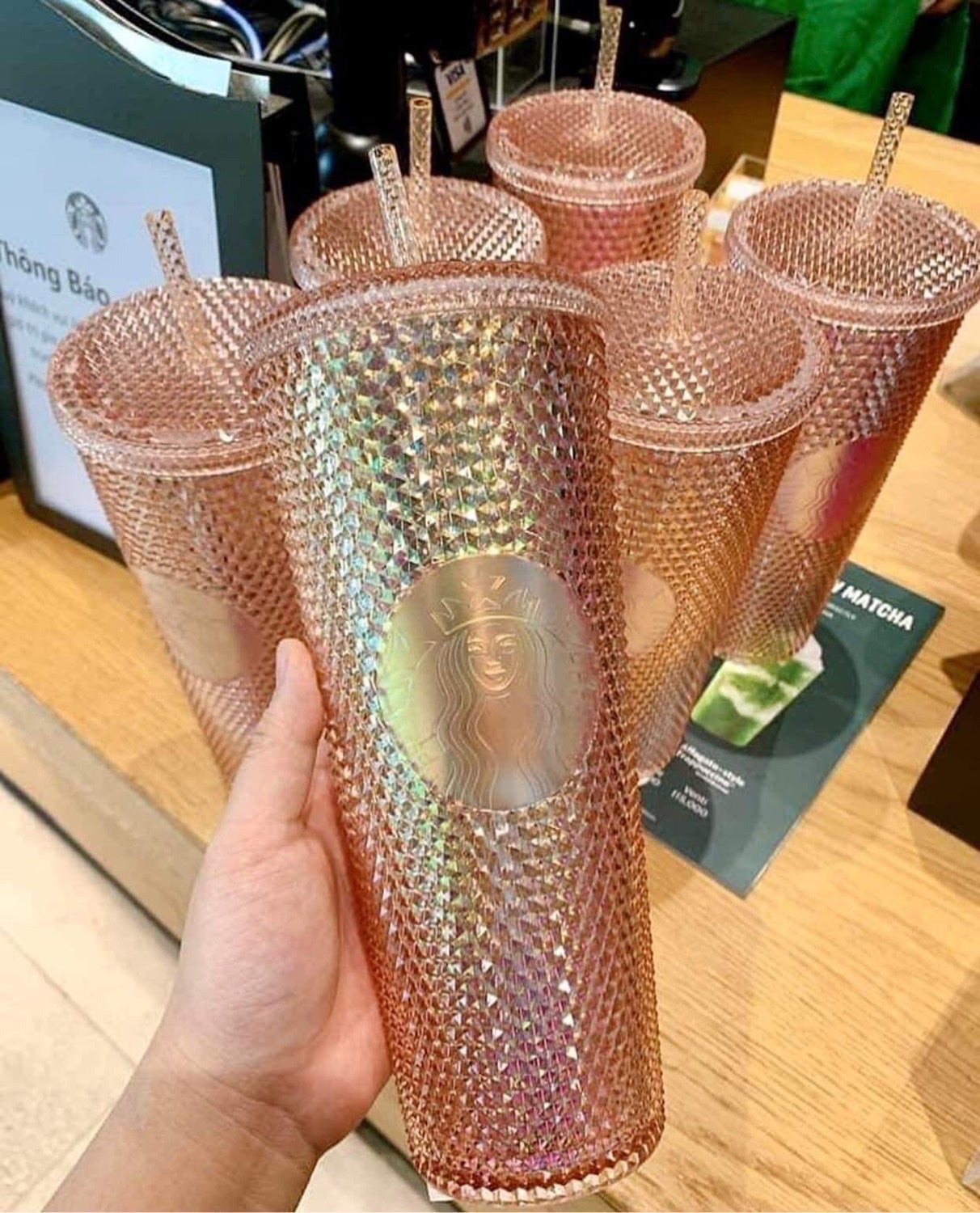 Starbucks Bling Rose Gold Studded Tumbler 2022