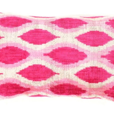 Canvello Turkish Rose Silk Ikat Pillows - Ti 40