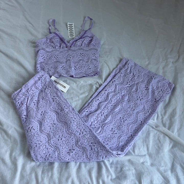 urban outfitters caroline cozy lace set