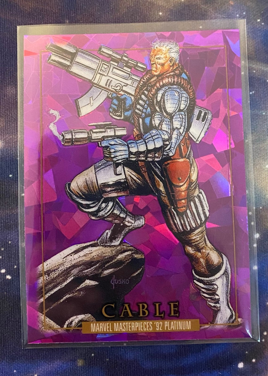Marvel Masterpiece 92 Platinum SSP Purple Crystals Cable