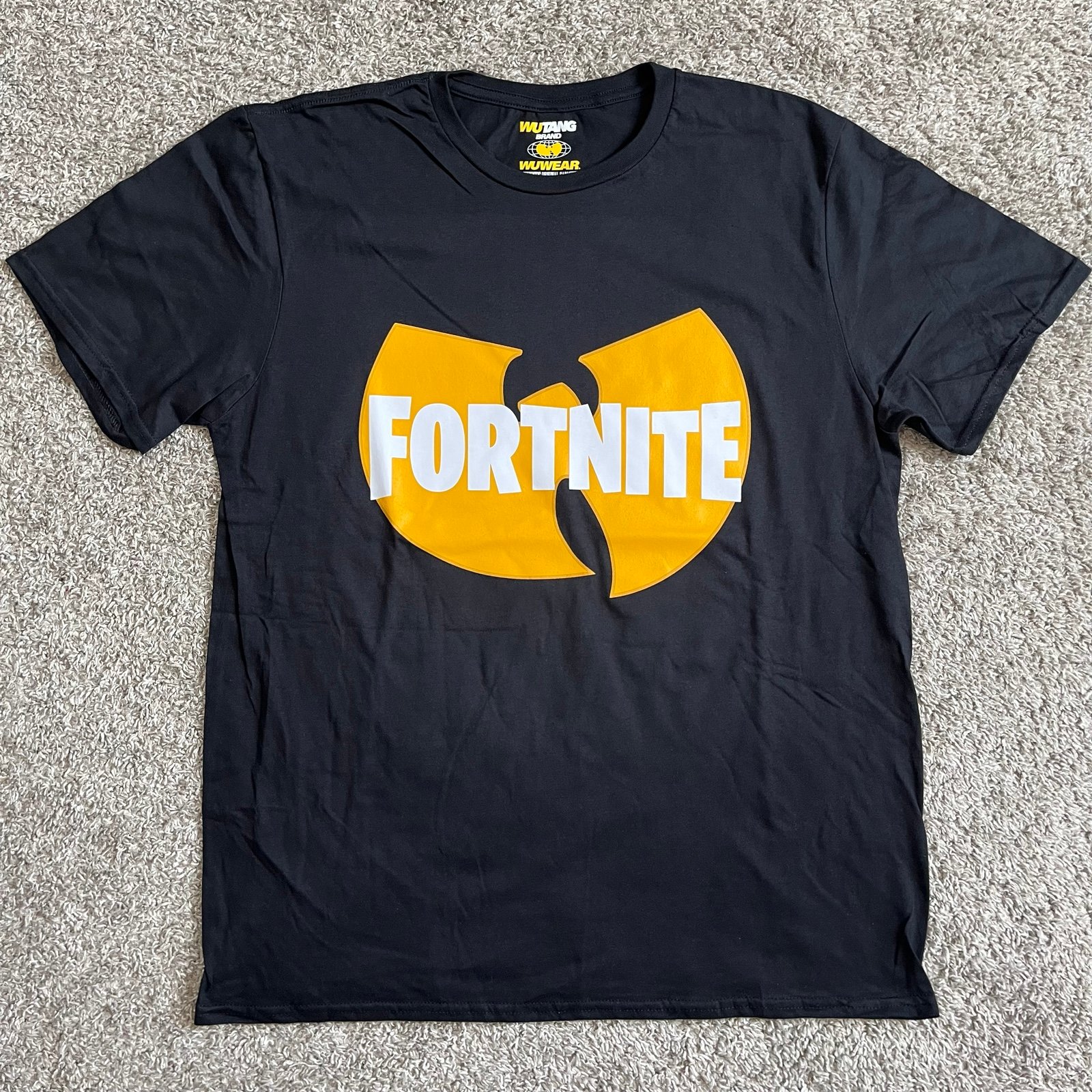 Wu-Tang Shirt Size XL WuTang Fortnite Wu-Wear Black Yellow New Rza Gza