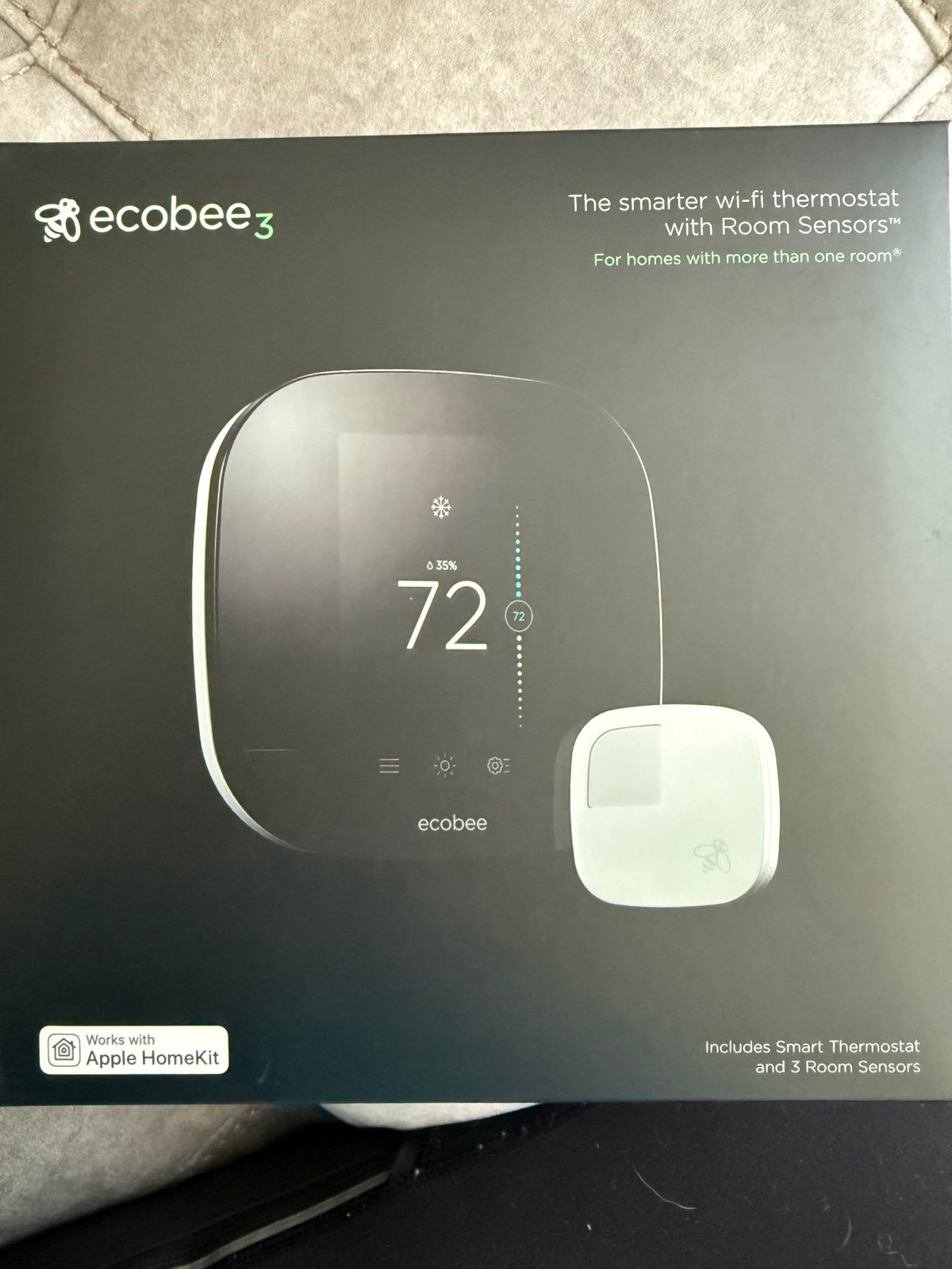 Ecobee 3 smart thermostat with remote sensor