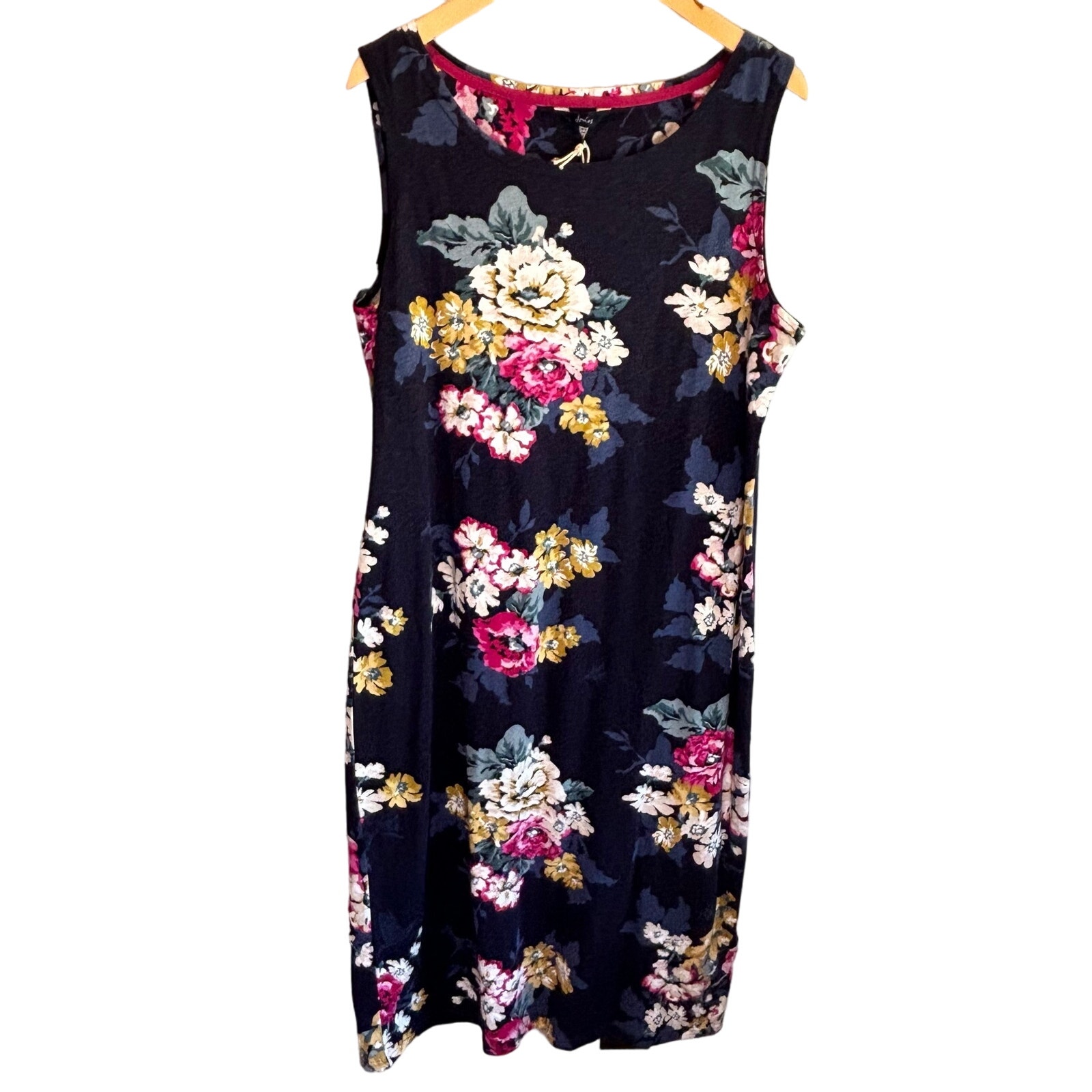 Joules NWT Sleeveless Floral Riva Midi Print Dress - size 14