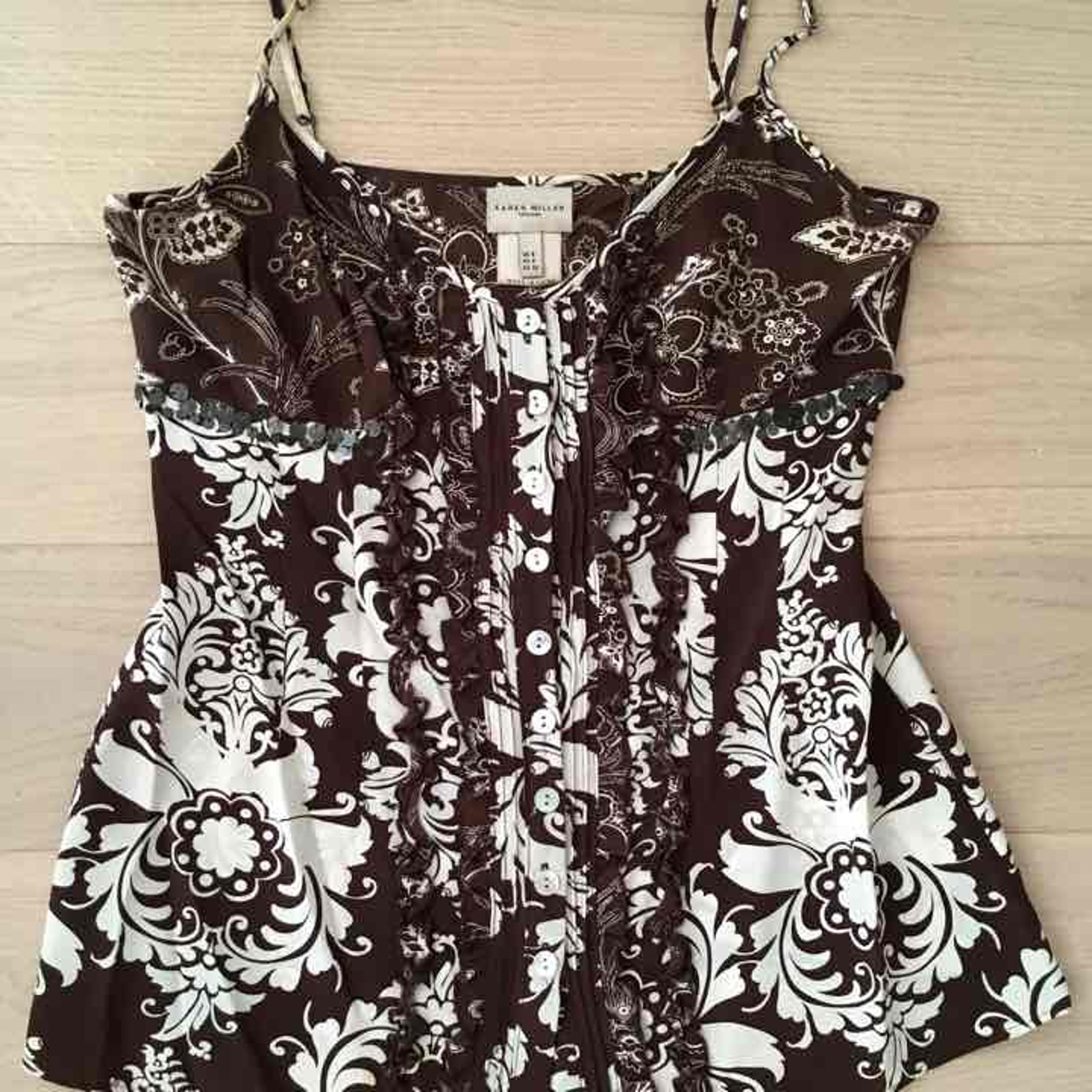 Karen Millen Silk Button Up Camisole Top