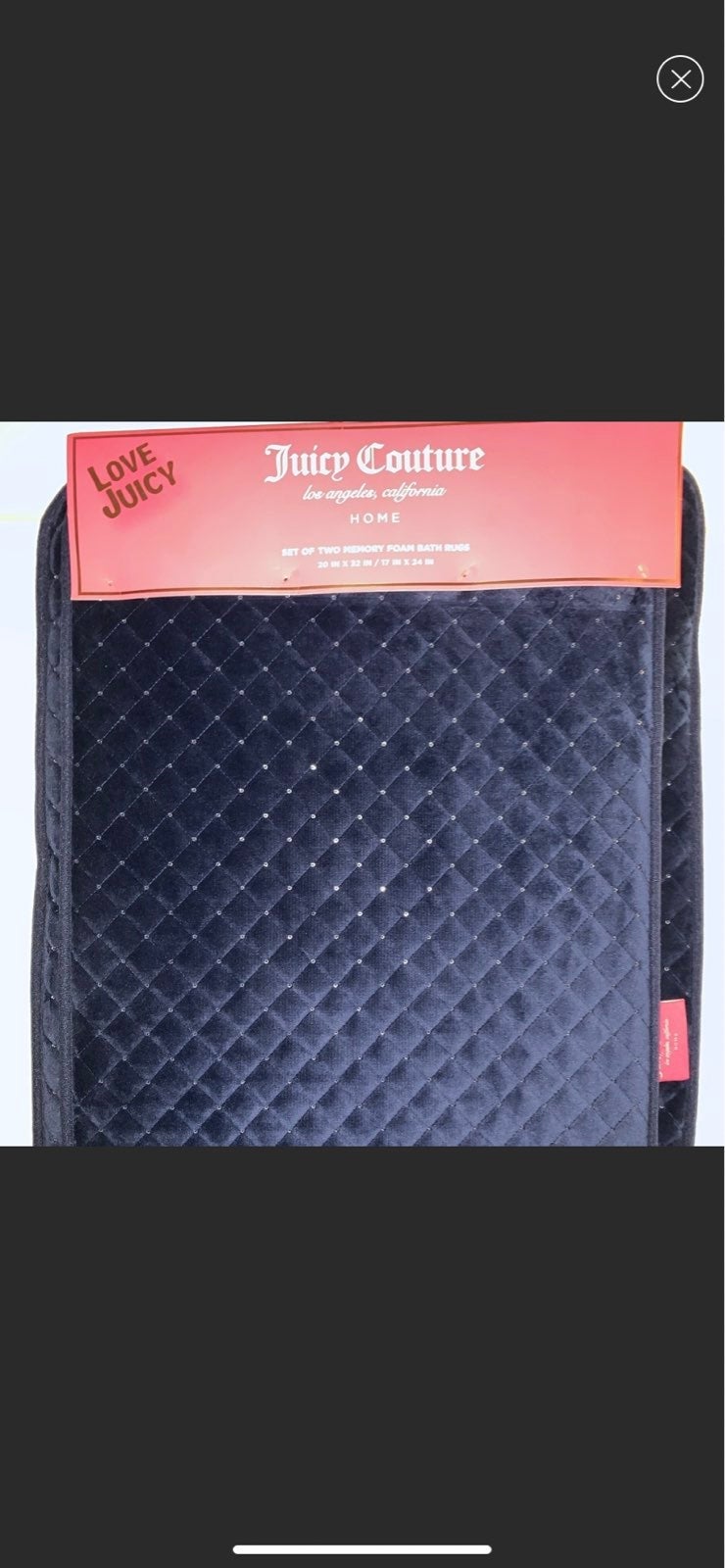 New shops Set Of Two Juicy Couture Bath Mats