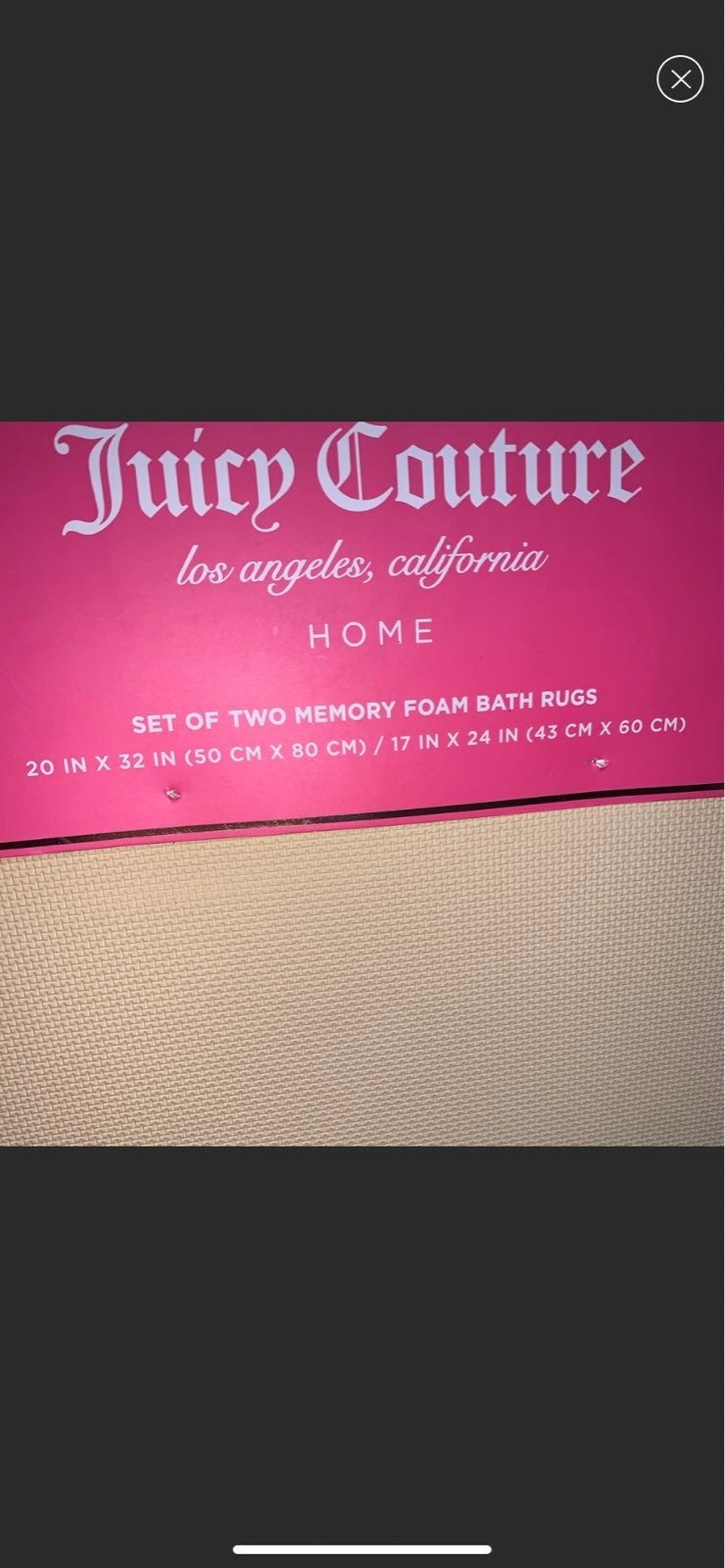 New shops Set Of Two Juicy Couture Bath Mats