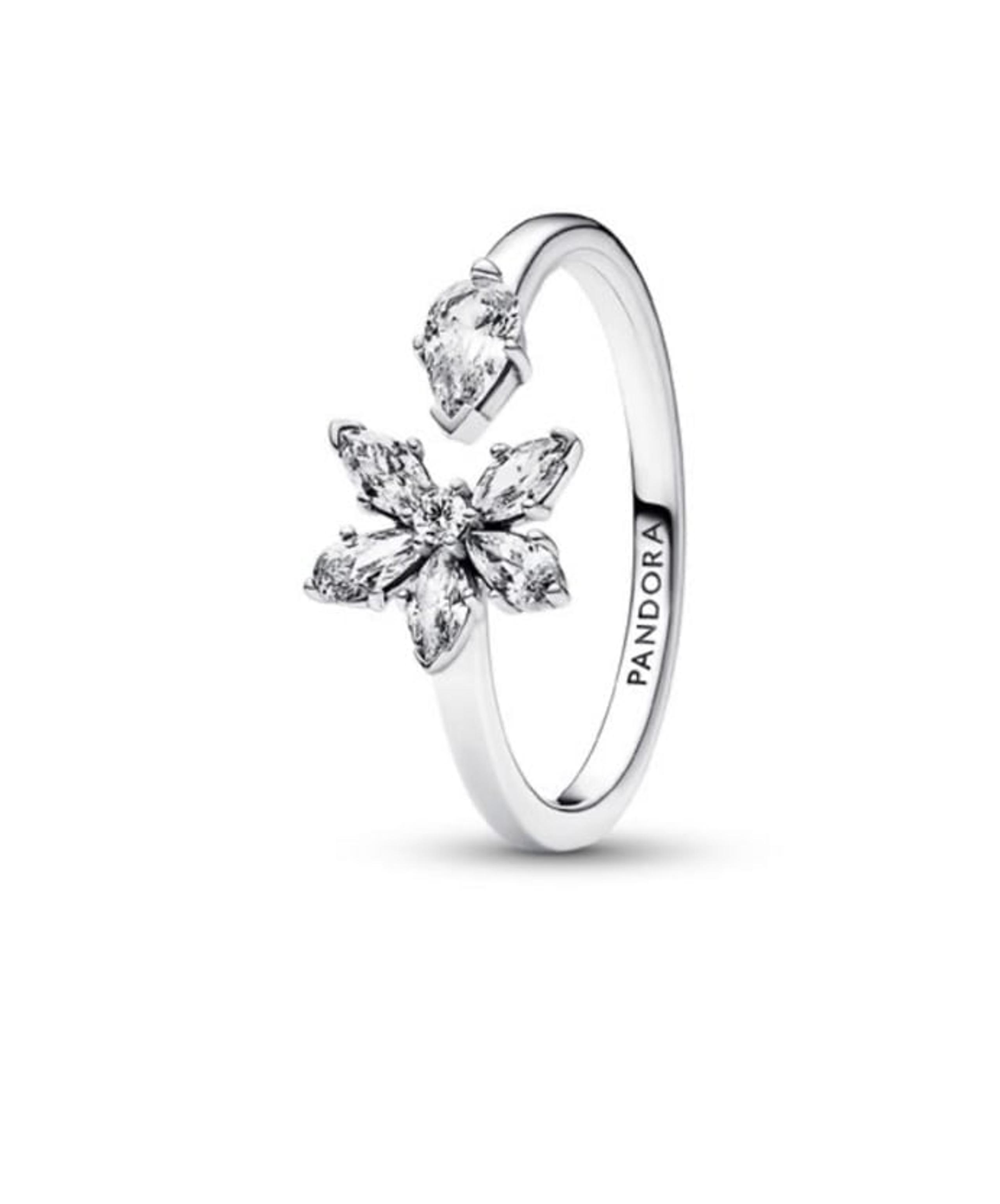 SPARKLING HERBARIUM CLUSTER OPEN RING size 8 and 9 available