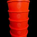 Vintage Set Of 5 Mandarin Orange Tupperware Servalier 8 Cup Canisters