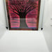 Handmade Framed Pencil Art Winter Evening Tree Original Colored Drawing