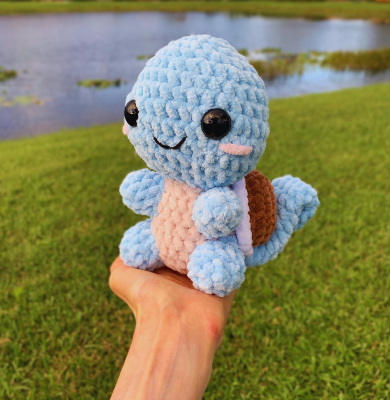Crochet Squirtle Inspired Plush- Handmade