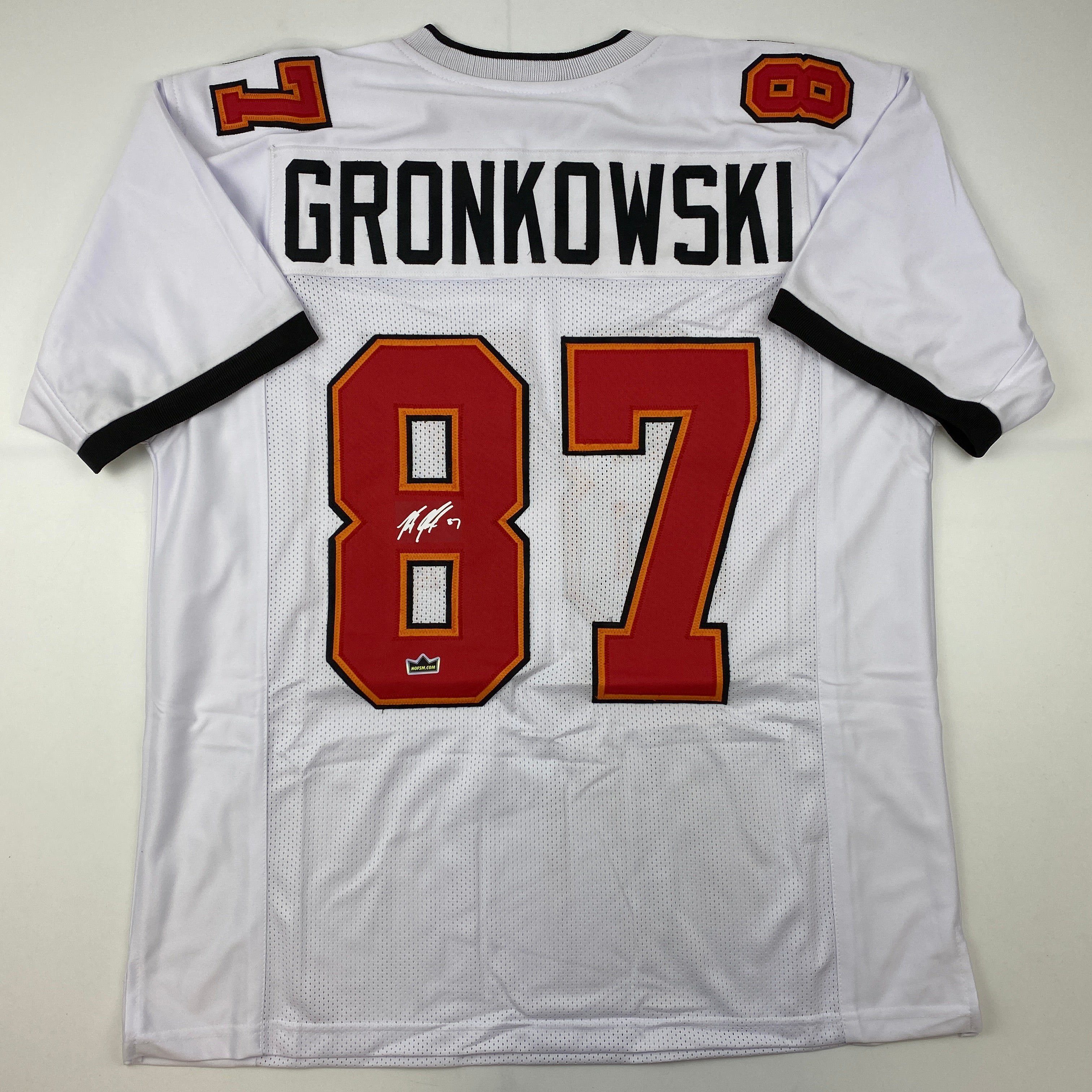 Facsimile Autographed Rob Gronk Gronkowski Tampa Bay White Auto Jersey Size Me