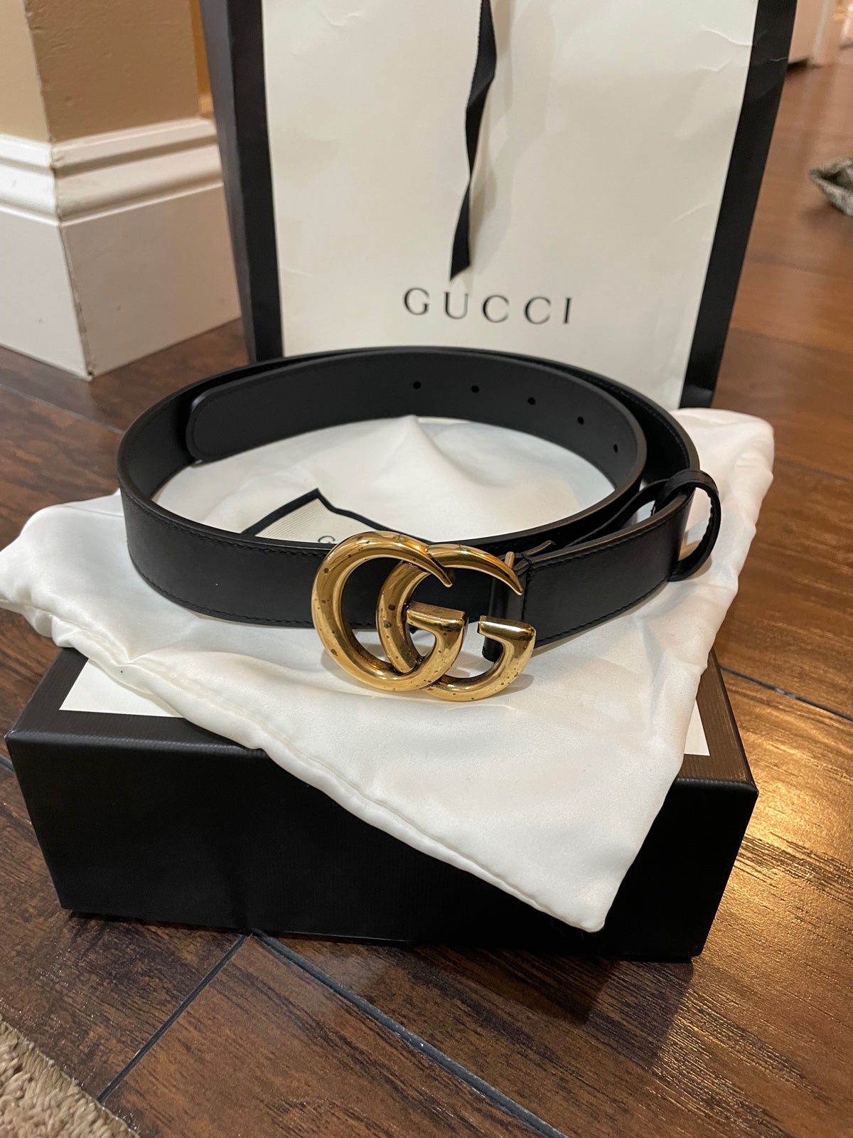 Authentic Gucci Belt Black Leather