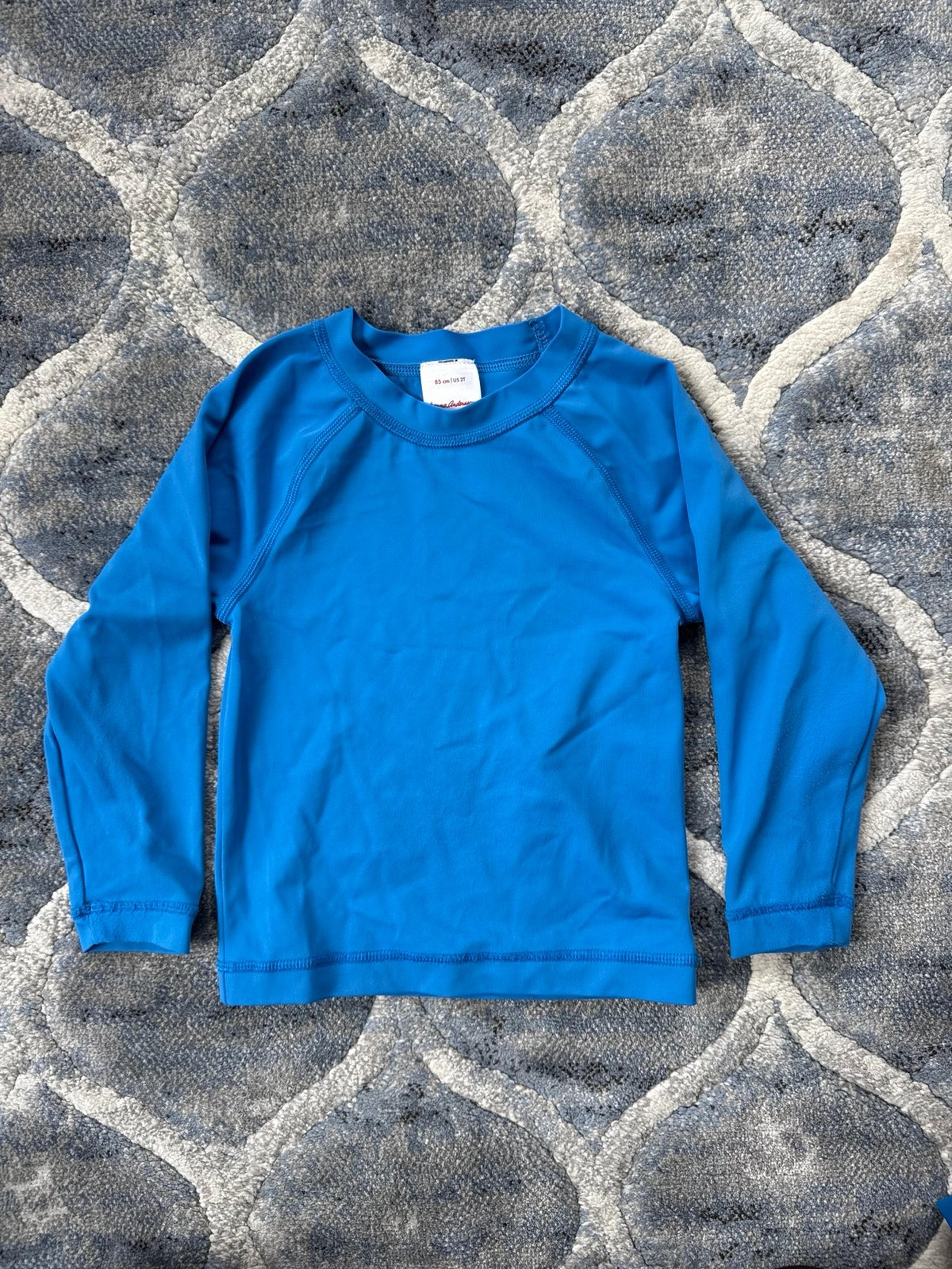 Hanna Andersson Long Sleeve Rash Guard Medium Blue 2T