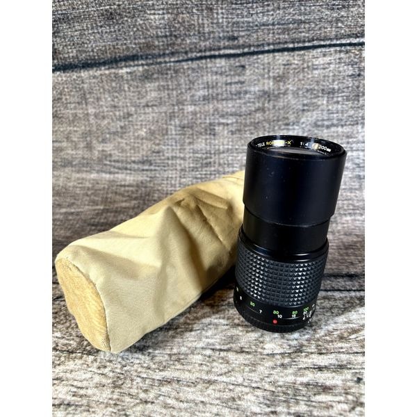 Vintage Minolta MD Tele Rokkor-x 200mm 1:4 Lens As-Is