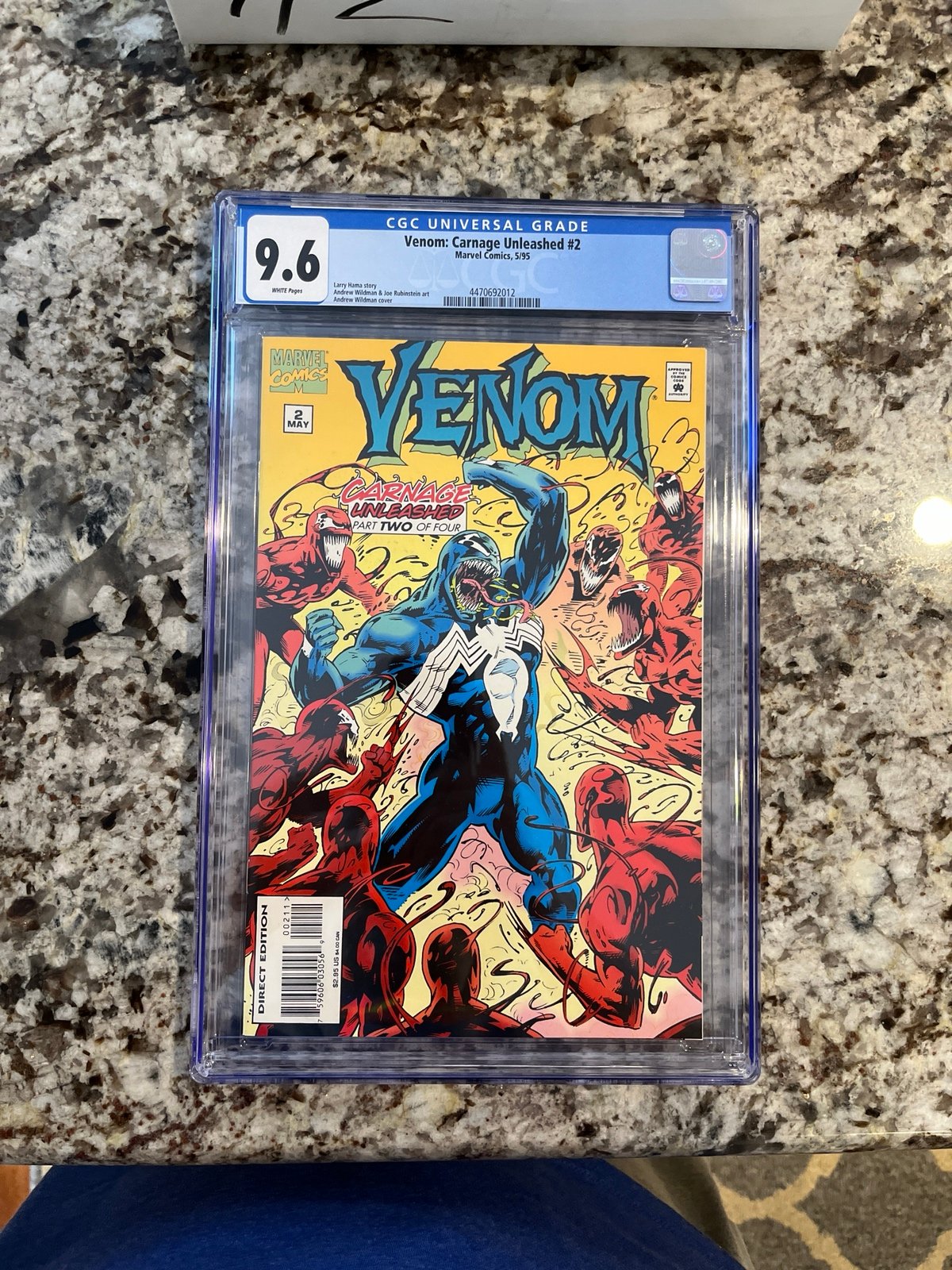 Venom: Carnage Unleashed #2 CGC 9.6 Carnage app.-part 2 of 4 Key Issue 1995