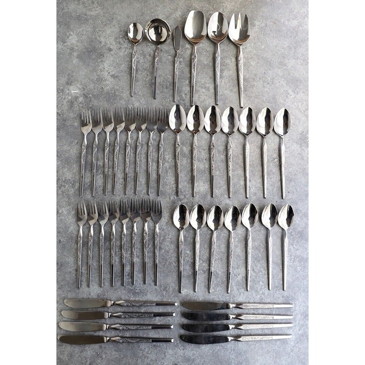 Vintage Winthrop Stainless Steel Flatware Japan Lot of 44 Pieces