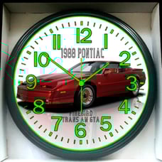 1988 Firebird Pontiac Trans Am Garage Shop Glow In The Dark Wall Clock New!