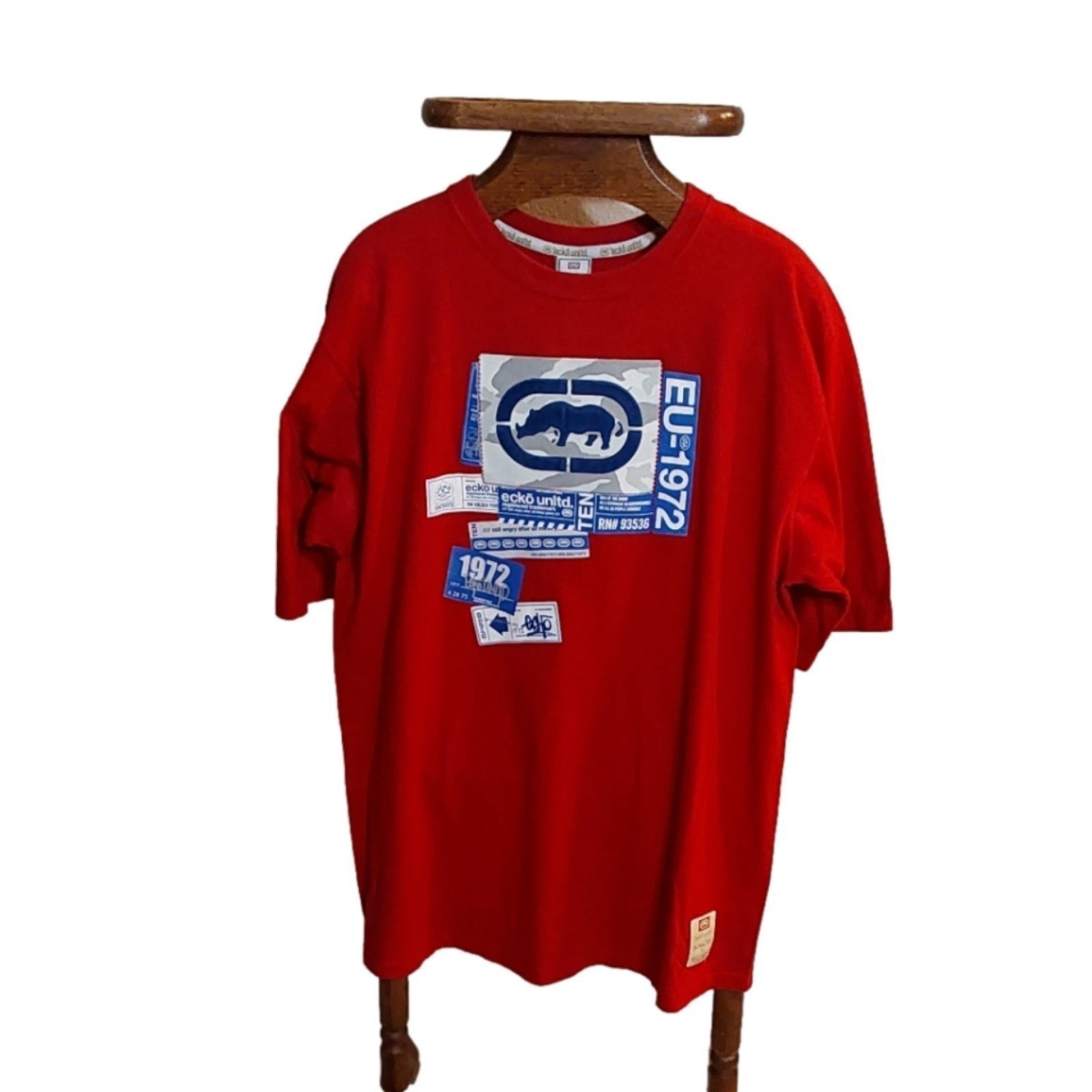 ECKO UNLTD 1972 AUTHENTIC GOLDEN TICKET VINTAGE RHINO STATEMENT SHIRT SIZE XL