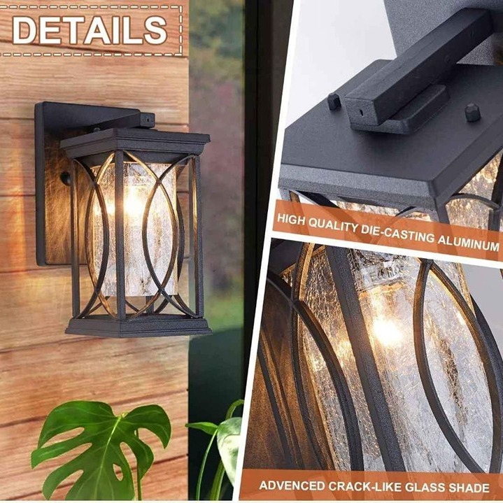 Dusk to Dawn Outdoor Wall Lanterns Small Modern Exterior Light Fixture