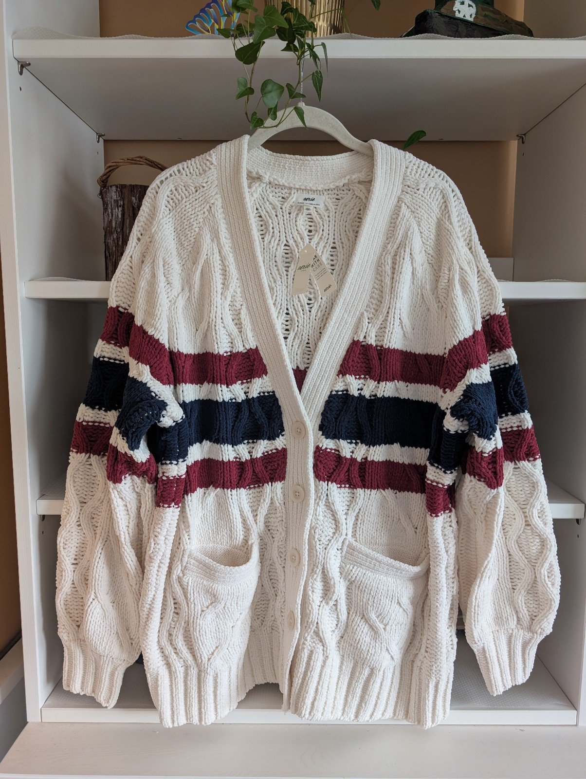 Aerie Oversized Cable Cardigan