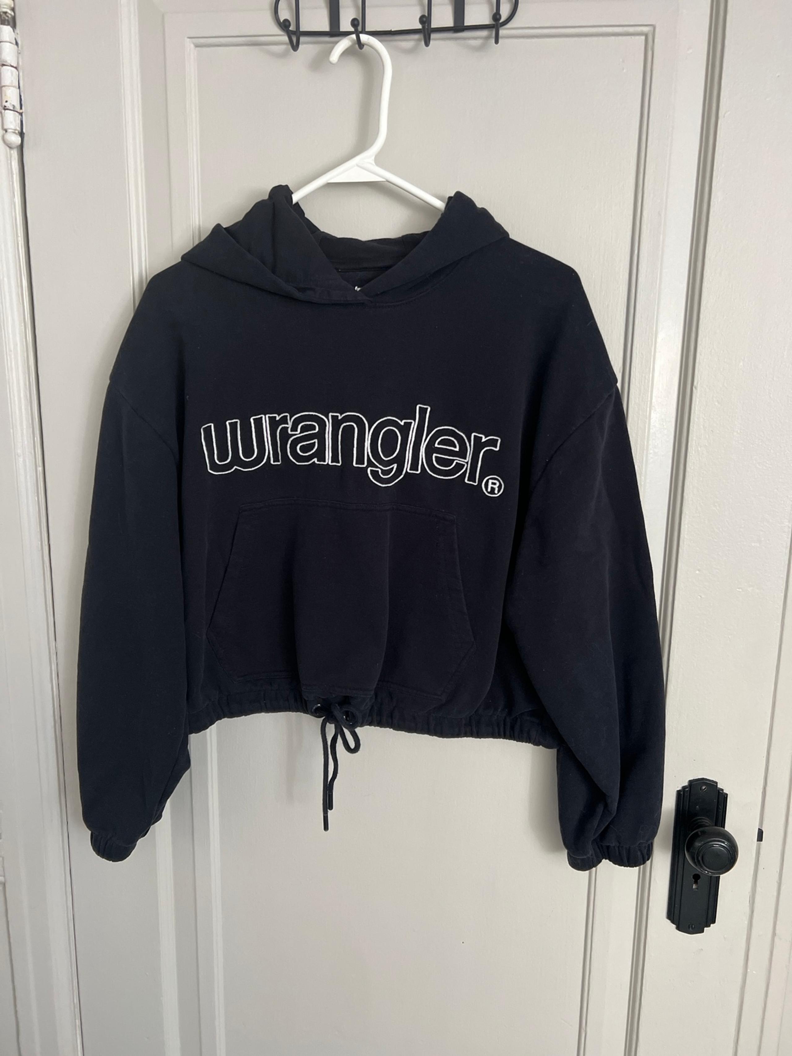 Wrangler Cropped Hoodie Black M