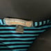 Peter Millar summer comfort polo golf shirt XL men turquoise stripe black