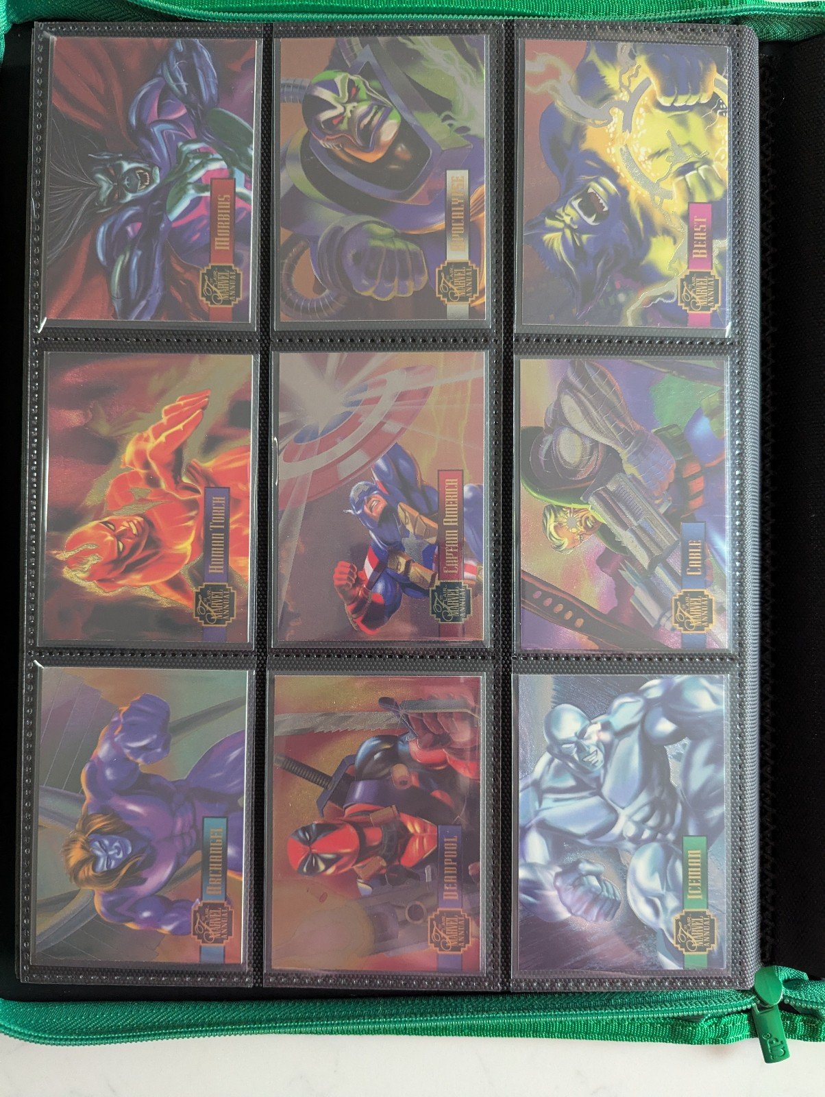 1995 Flair Marvel Flair Annual Complete Powerblast Card Set 24 cards