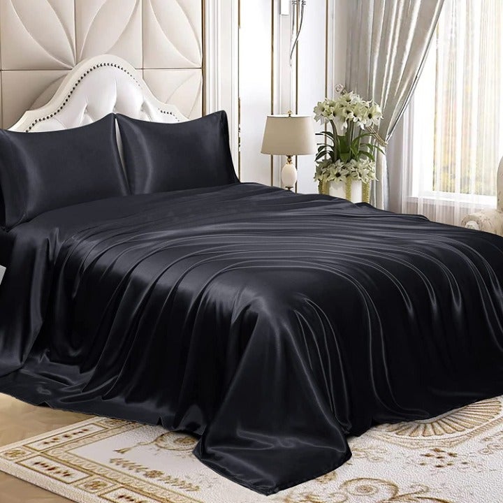 SHAUNI12 4-Piece Satin 2 Bedsheet set