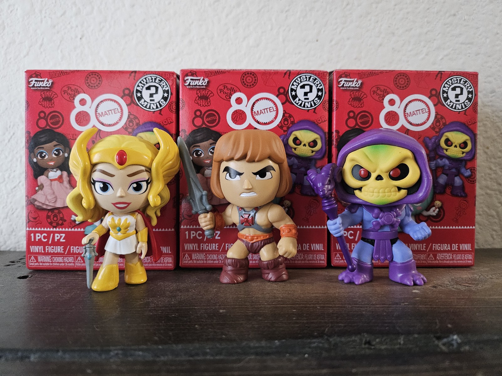 Complete Set of 3 Masters of the Universe Funko Mystery Minis Mattel 80th MOTU