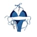 Ivy Swimwear - Zelda Two Tone Denim Effect Bikini Top & Bottoms in Blue