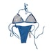 Ivy Swimwear - Zelda Two Tone Denim Effect Bikini Top & Bottoms in Blue