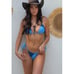 Ivy Swimwear - Zelda Two Tone Denim Effect Bikini Top & Bottoms in Blue
