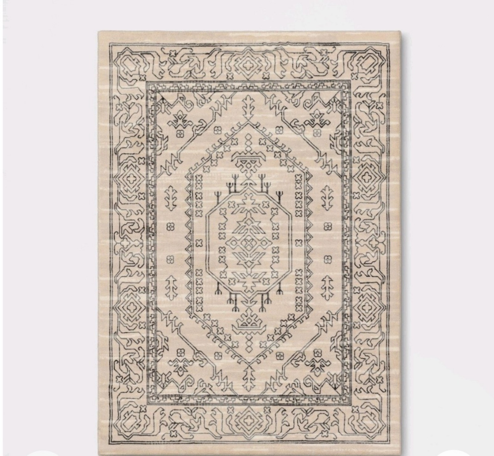 Rug5'x7' Plush Persian Style Area Rug Cream - Threshold™™