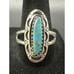New Condition Sterling Silver Turquoise Ring 925 Size 9.5 Sun Moon Bezel