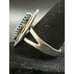 New Condition Sterling Silver Turquoise Ring 925 Size 9.5 Sun Moon Bezel