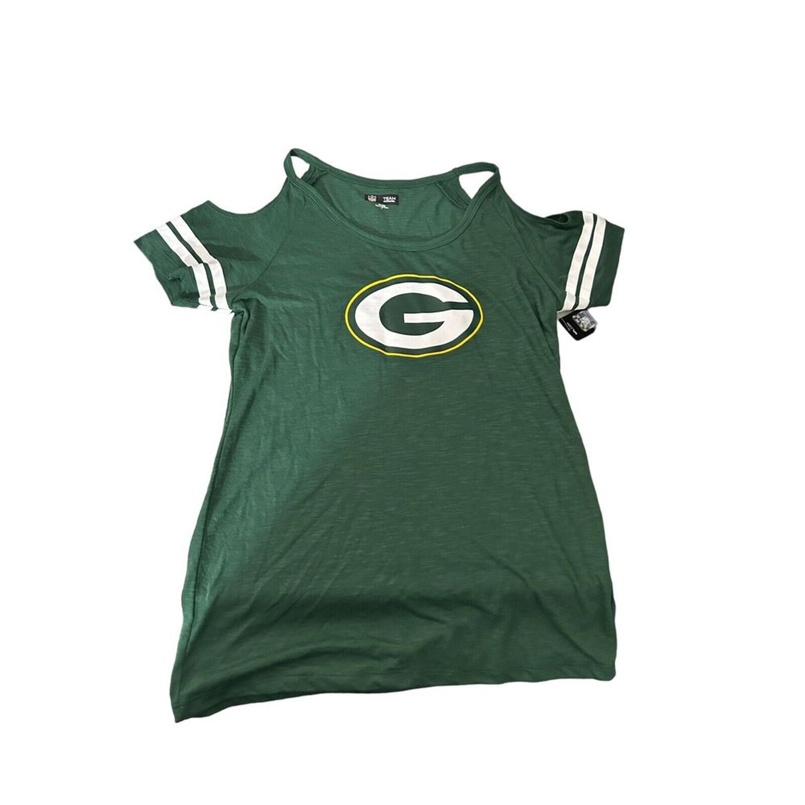 NFL Green Packers Short Sleeve Team Shirt  Women's Size: Small Off The shoulders
