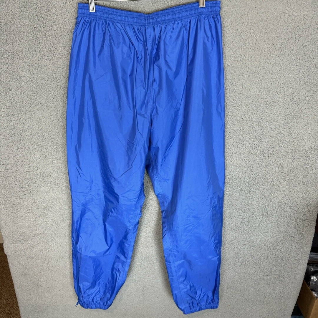 LL Bean Pants Mens Large Blue Gore Tex Windbreaker Lined Ankle Zip