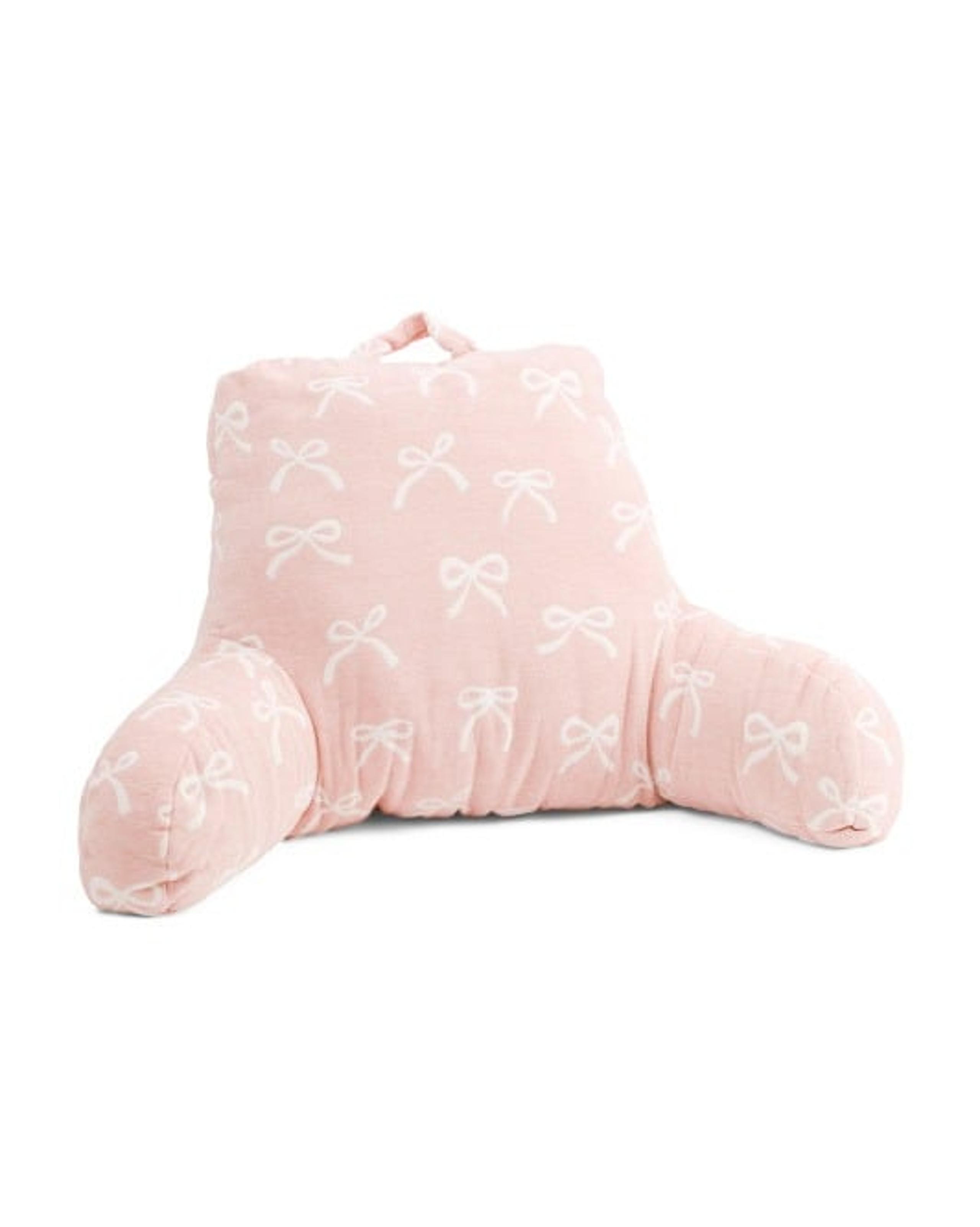 Envogue Pink Bow Coquette Back Rest Pillow
