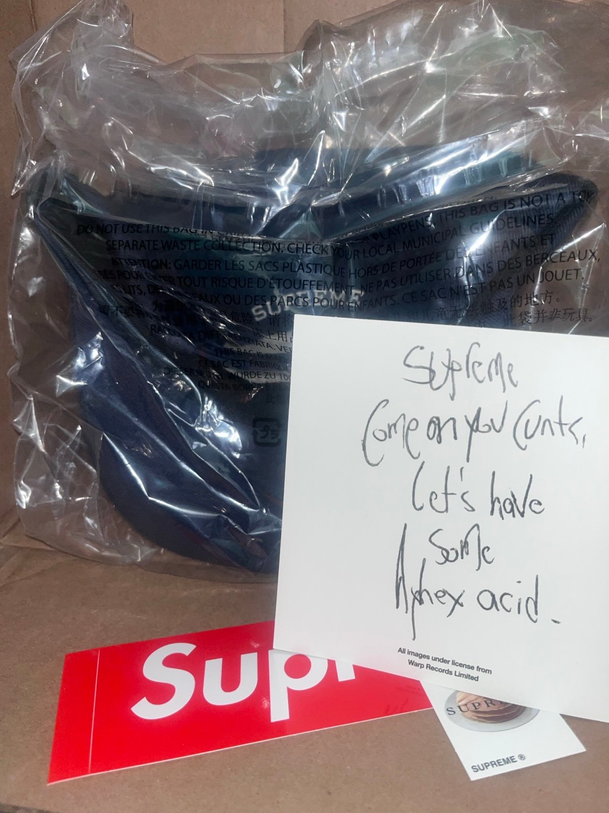 SUPREME Aphex Twin 6- Panel Navy Hat