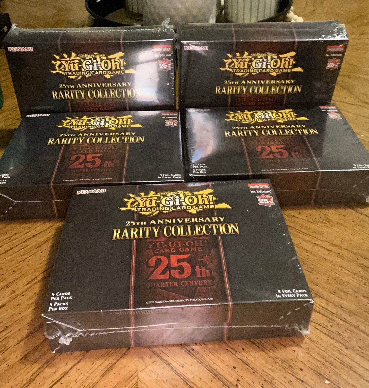 (LOT OF 5) Yugioh 25th Anniversary Rarity Collection 1st Edition Box