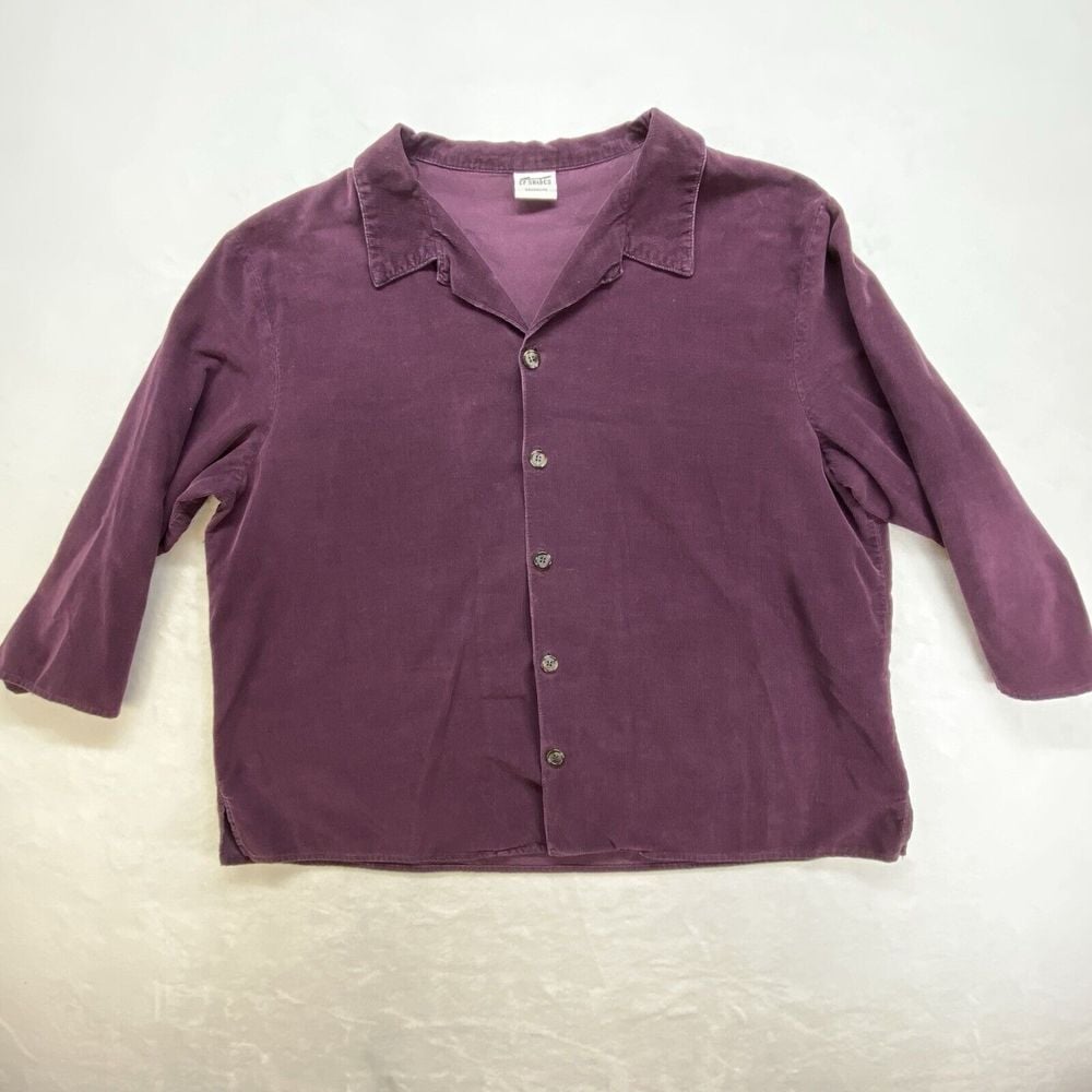 CP Shades top Women's M Long Sleeve Button Up Ramona Corduroy Shirt matador