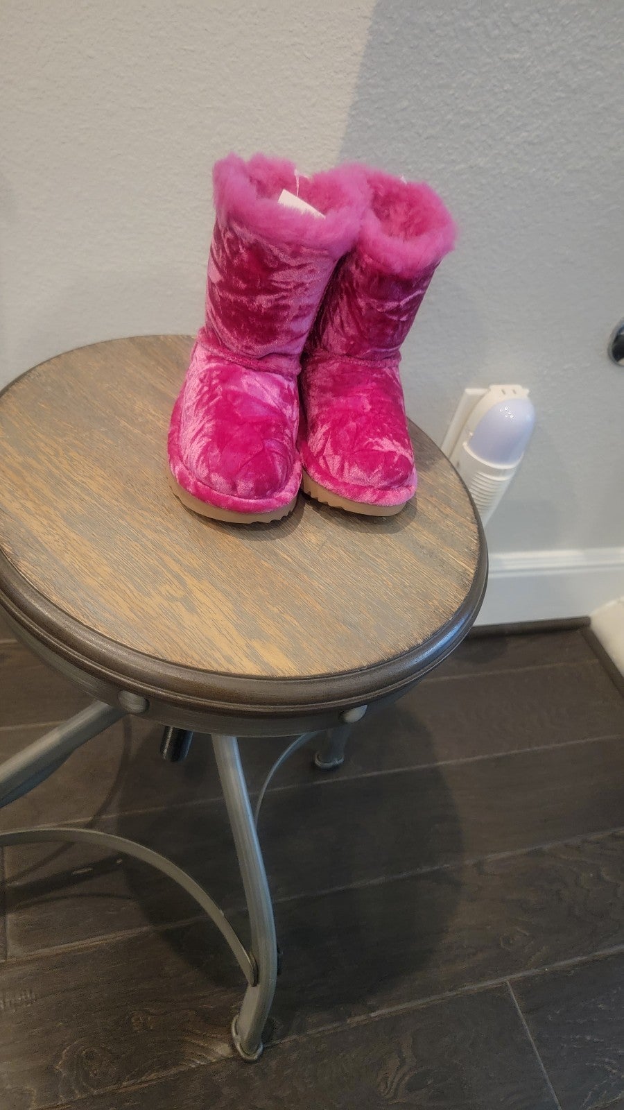 UGG Girl's Bailey Velvet Faux Fur Boots Toddler