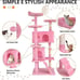 NEW Pink 54 Inches Cat Tree Tower for Indoor Cats Kitten Cat Cute Furniture Toy
