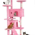 NEW Pink 54 Inches Cat Tree Tower for Indoor Cats Kitten Cat Cute Furniture Toy