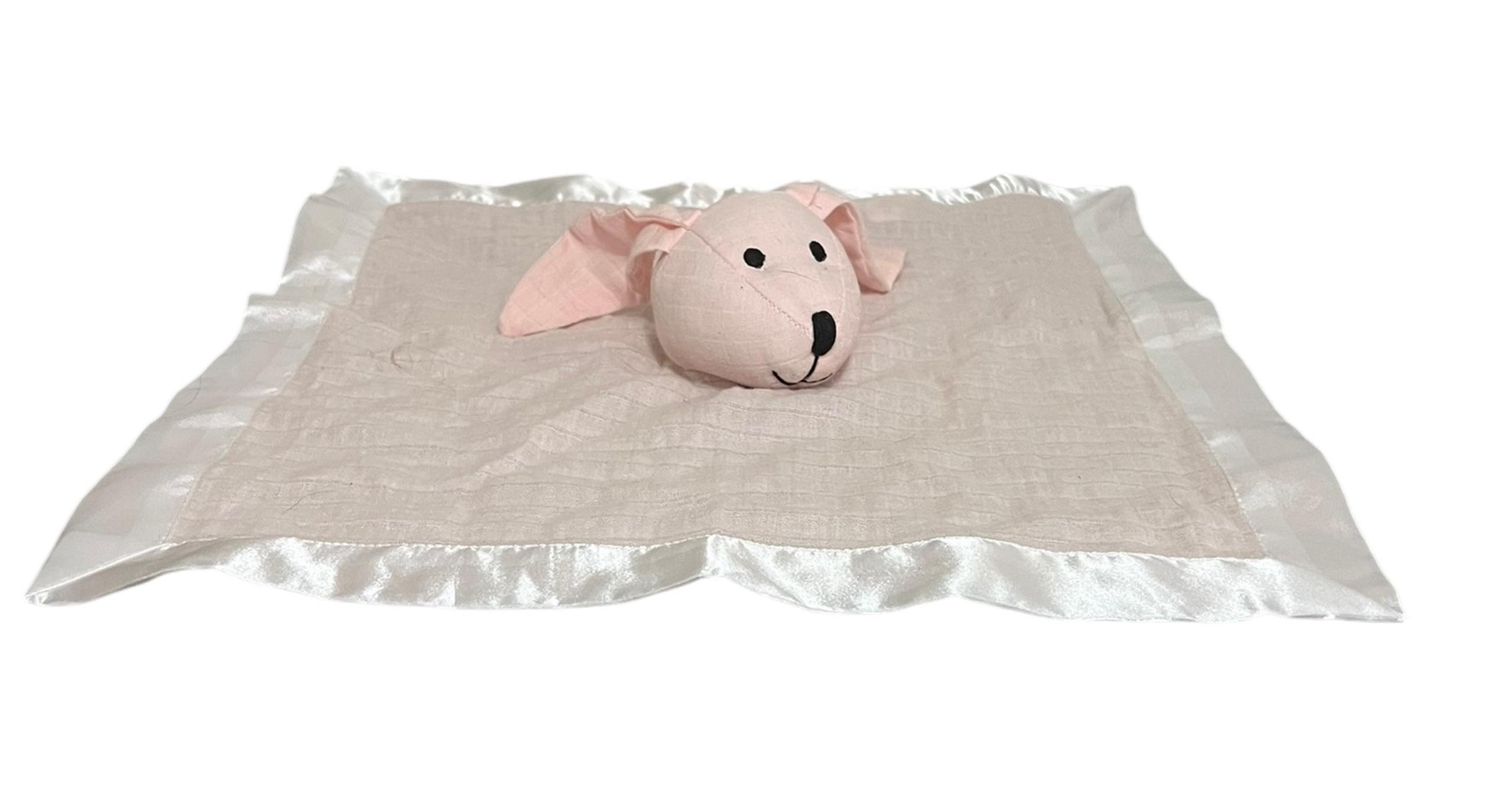 Aden & Anais Essentials Classic Lovey Cotton Muslin Bunny Pink Mist H1