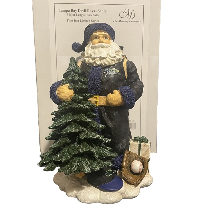 Limited Series Tampa Bay Devil Rays 8 Santa Figure Christmas by Memory Company